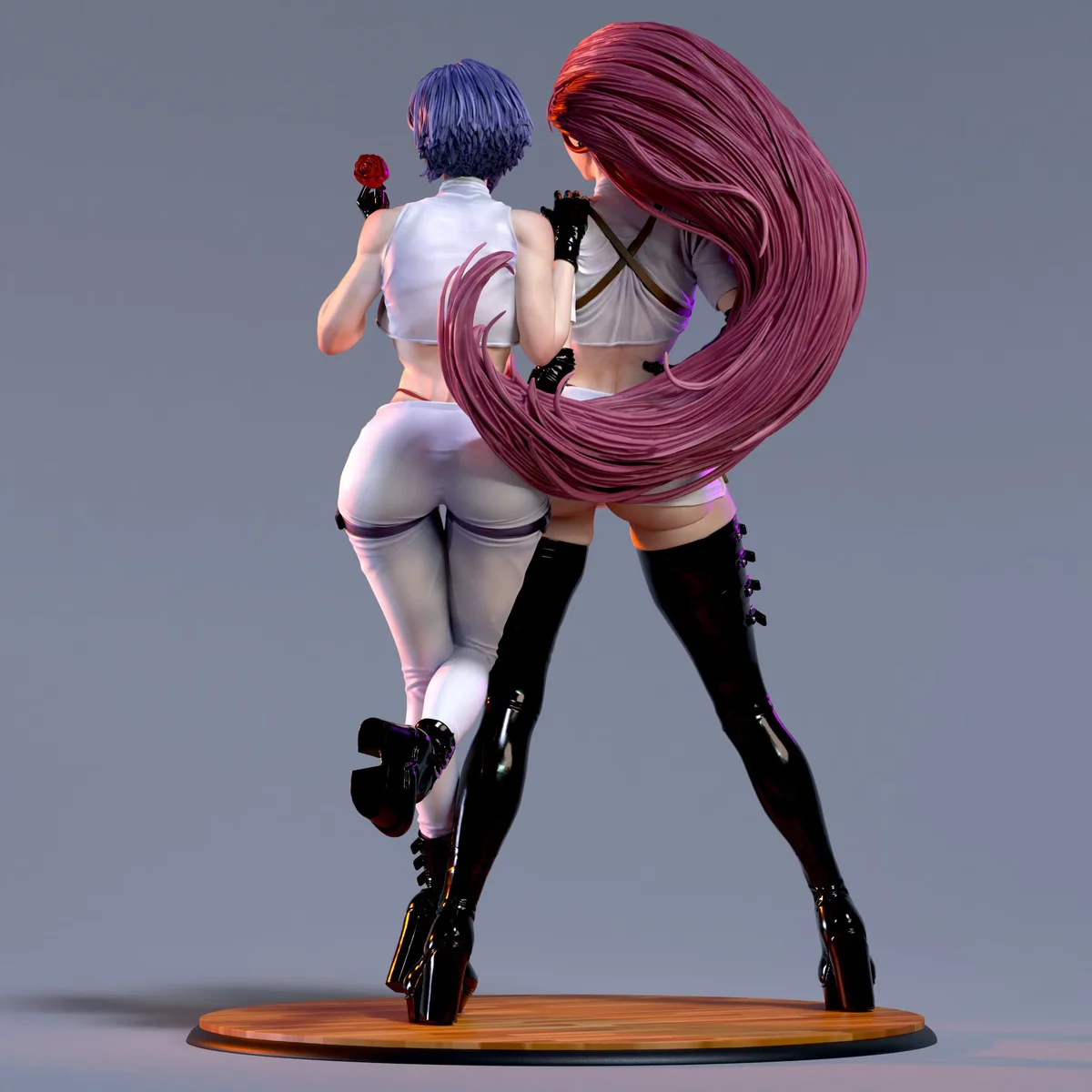 Jenny & Jaxy - Waifumon | Fan Art | 3D Printed Resin Model Garage Kit | *Un-Painted* | SiryllArt 4