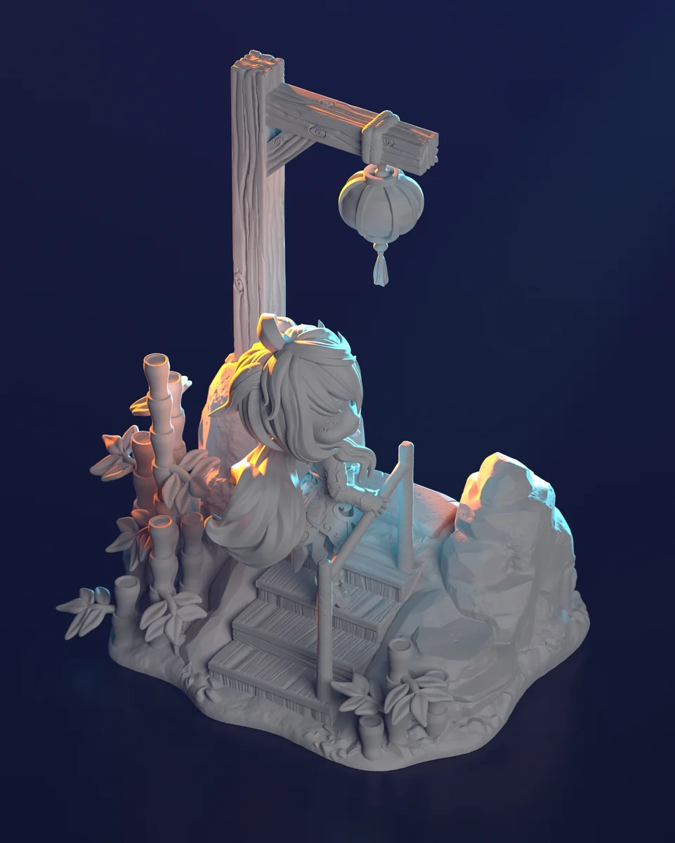 Chibi Ganyu | Fan Art | 3D Printed Resin Model Garage Kit | *Un-Painted* | Chuya Factory 12