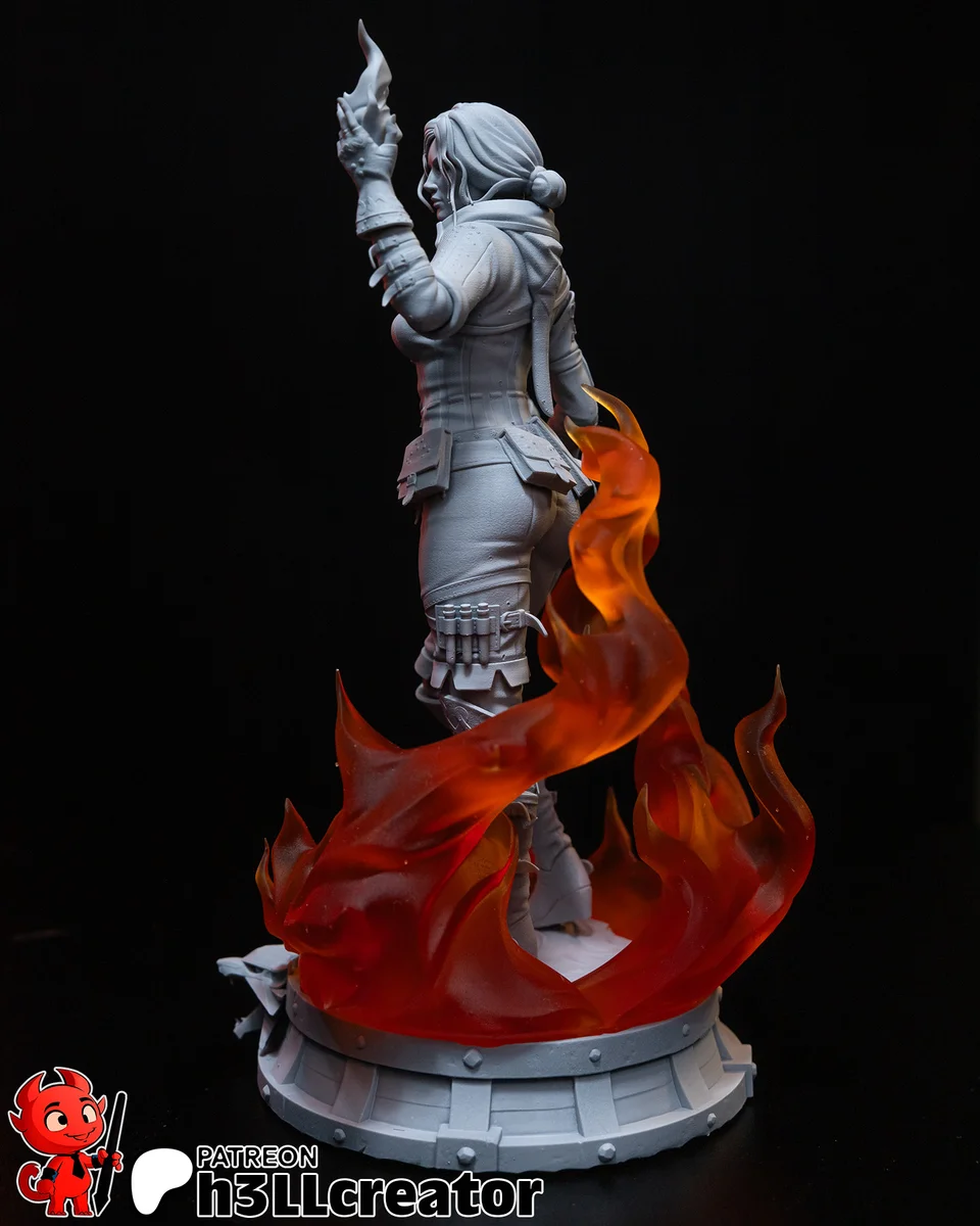 Triss Merigold | Fan Art | 3D Printed Resin Model Garage Kit | *Un-Painted* | H3LL Creator 9