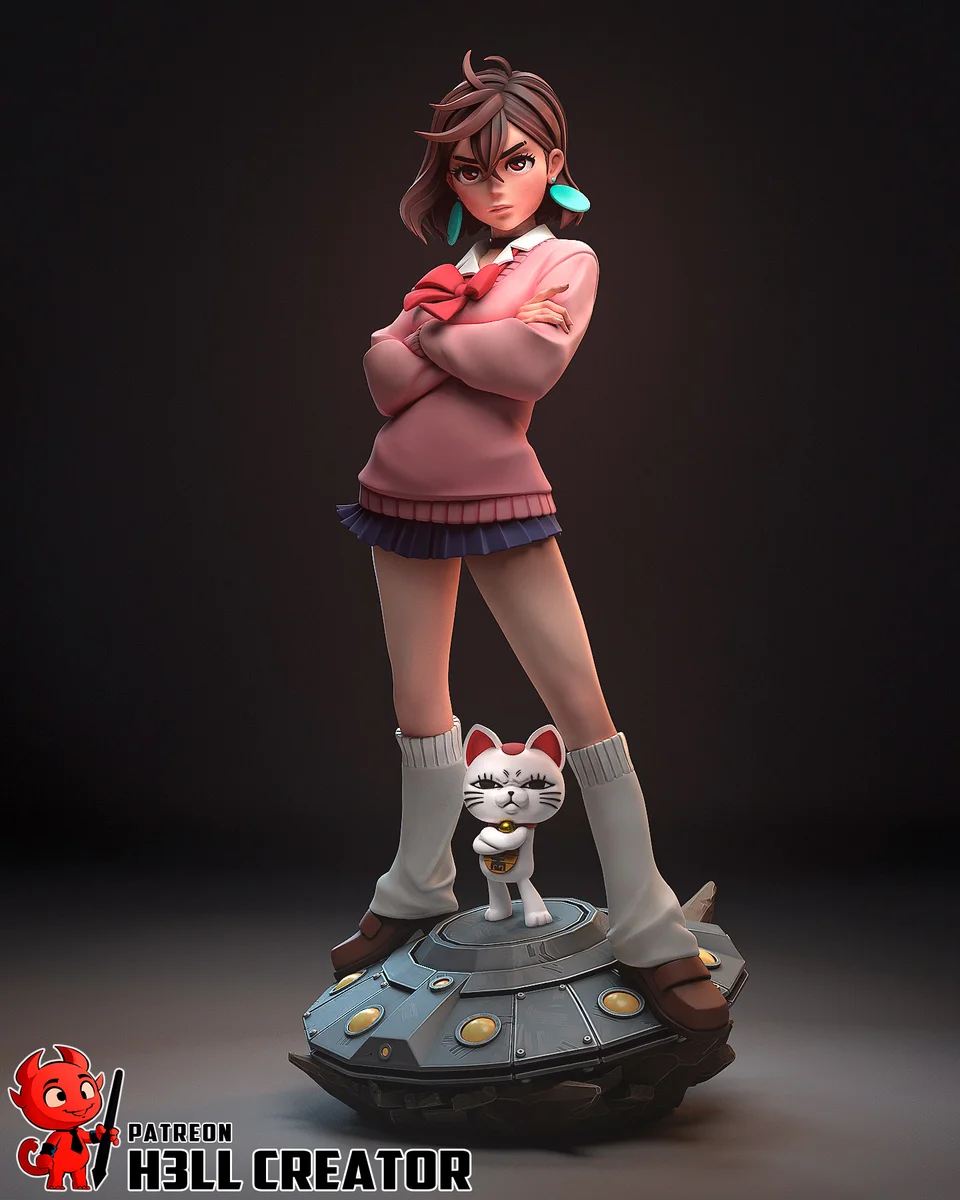 Momo Ayase | Fan Art | 3D Printed Resin Model Garage Kit | *Un-Painted* | H3LL Creator 4