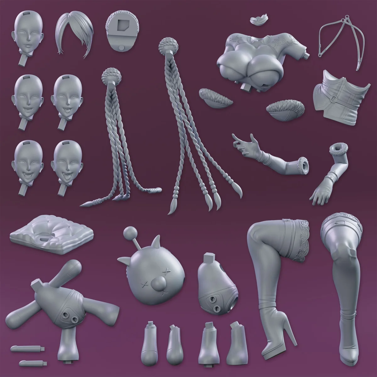 Lulu | Fan Art | 3D Printed Resin Model Garage Kit | *Un-Painted* | KiTNo 9