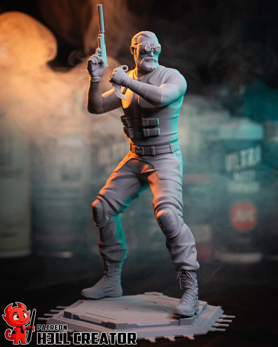 Navy Seal with Night-Vision Goggles | Fan Art | 3D Printed Resin Model Garage Kit | *Un-Painted* | H3LL Creator 9