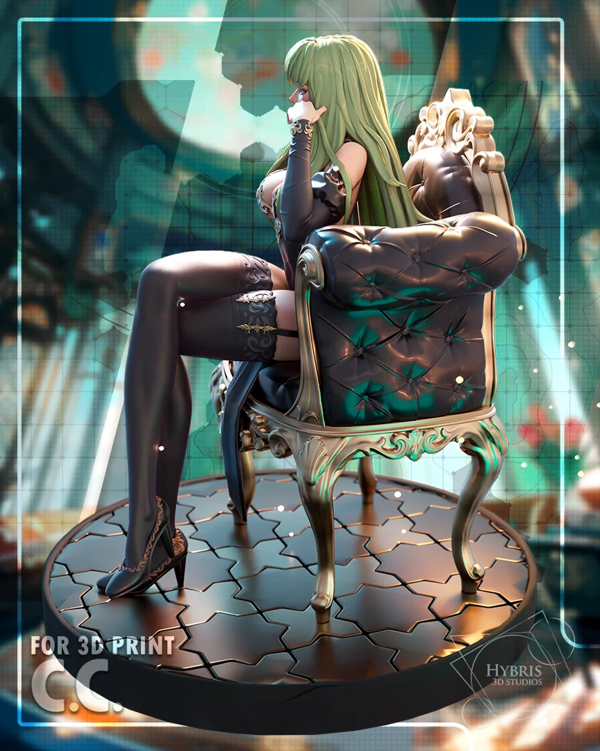 C.C. (Empress Dress) | Fan Art | 3D Printed Resin Model Garage Kit | *Un-Painted* | Hybris Studios 4