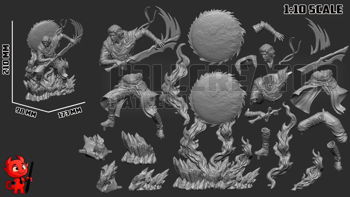 Verso | Fan Art | 3D Printed Resin Model Garage Kit | *Un-Painted* | H3LL Creator 13
