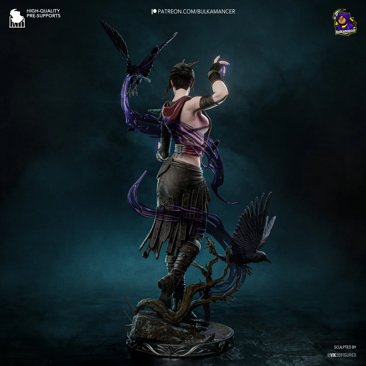 Morrigan | Fan Art | 3D Printed Resin Model Garage Kit | *Un-Painted* | Bulkamancer 5