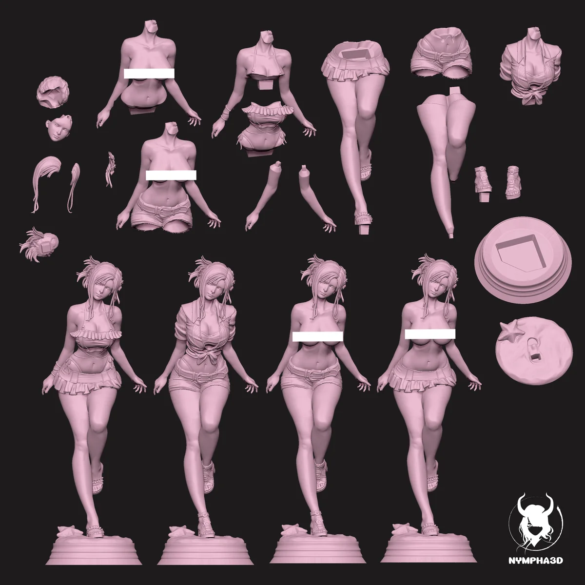 Tifa Lockhart | Fan Art | 3D Printed Resin Model Garage Kit | *Un-Painted* | Nympha3D 7