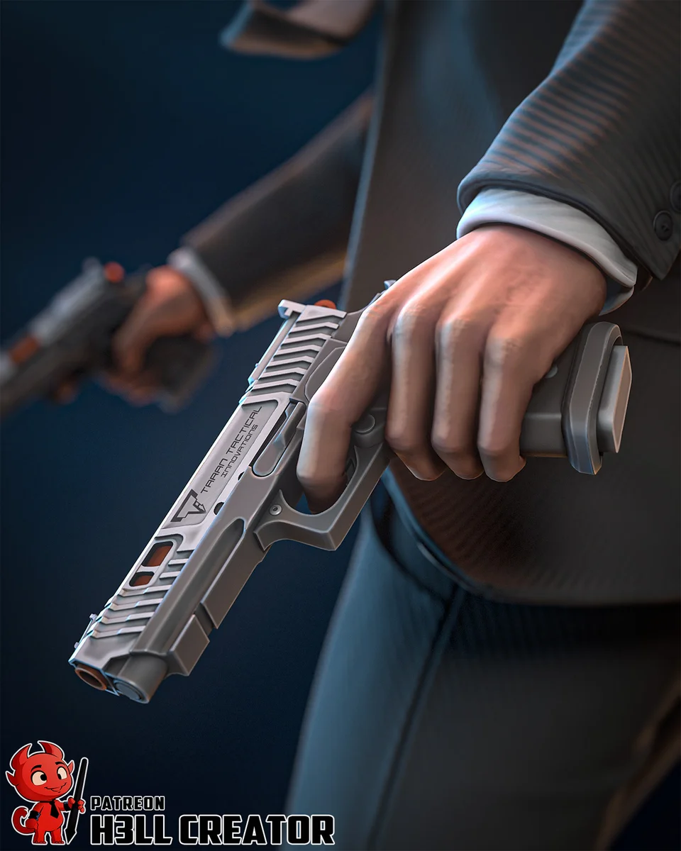 John Wick | Fan Art | 3D Printed Resin Model Garage Kit | *Un-Painted* | H3LL Creator 7