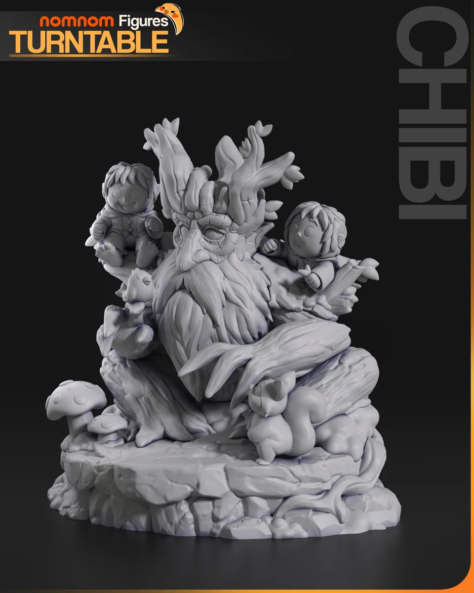 Chibi Tree Beard | Fan Art | 3D Printed Resin Model Garage Kit | *Un-Painted* | Nomnom 7