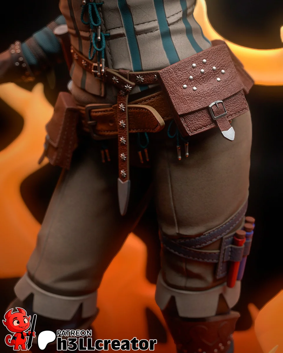 Triss Merigold | Fan Art | 3D Printed Resin Model Garage Kit | *Un-Painted* | H3LL Creator 12