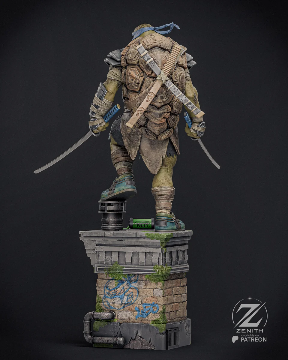 Leonardo TMNT | Fan Art | 3D Printed Resin Model Garage Kit | *Un-Painted* | Zenith Studios 8