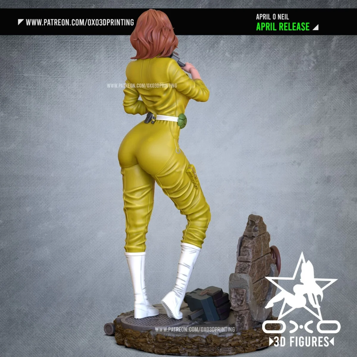 April O'Neil | Fan Art | 3D Printed Resin Model Garage Kit | *Un-Painted* | OXO3D 3
