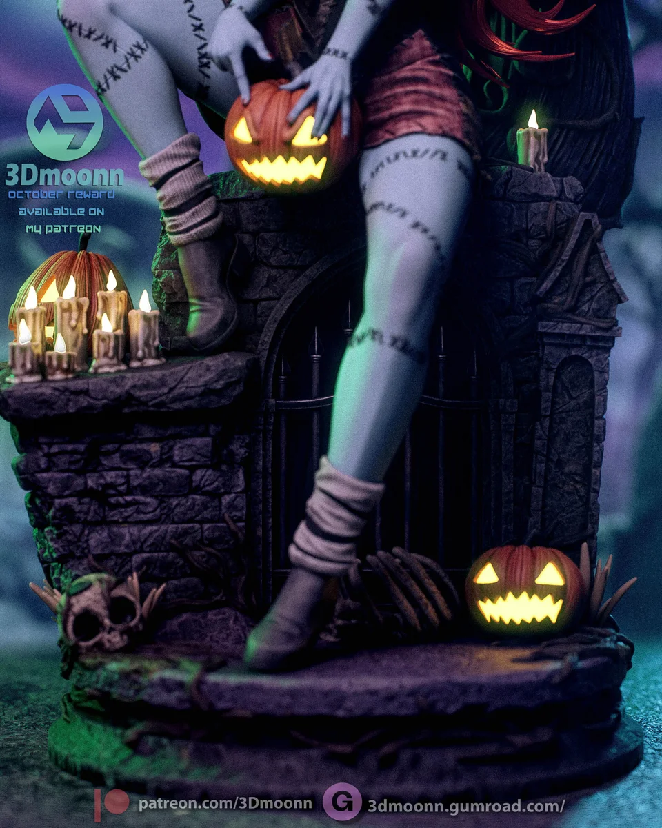 Sally | Fan Art | 3D Printed Resin Model Garage Kit | *Un-Painted* | 3DMoonn 8