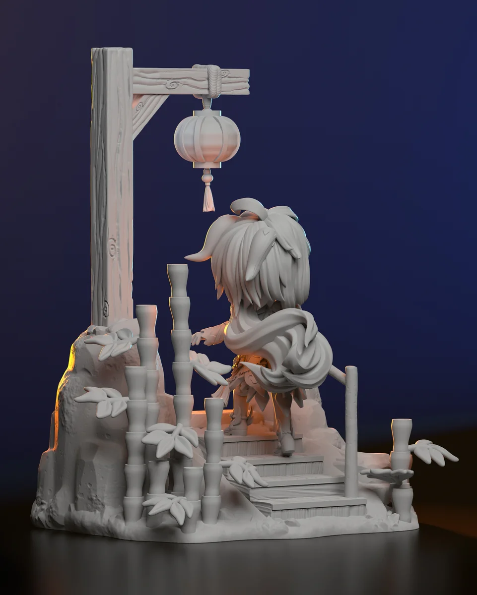 Chibi Ganyu | Fan Art | 3D Printed Resin Model Garage Kit | *Un-Painted* | Chuya Factory 11