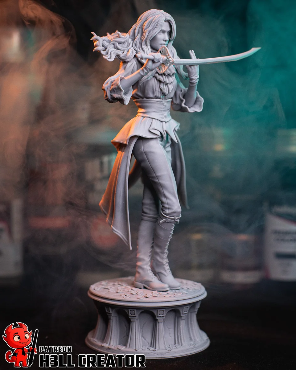 Maelle | Fan Art | 3D Printed Resin Model Garage Kit | *Un-Painted* | H3LL Creator 10