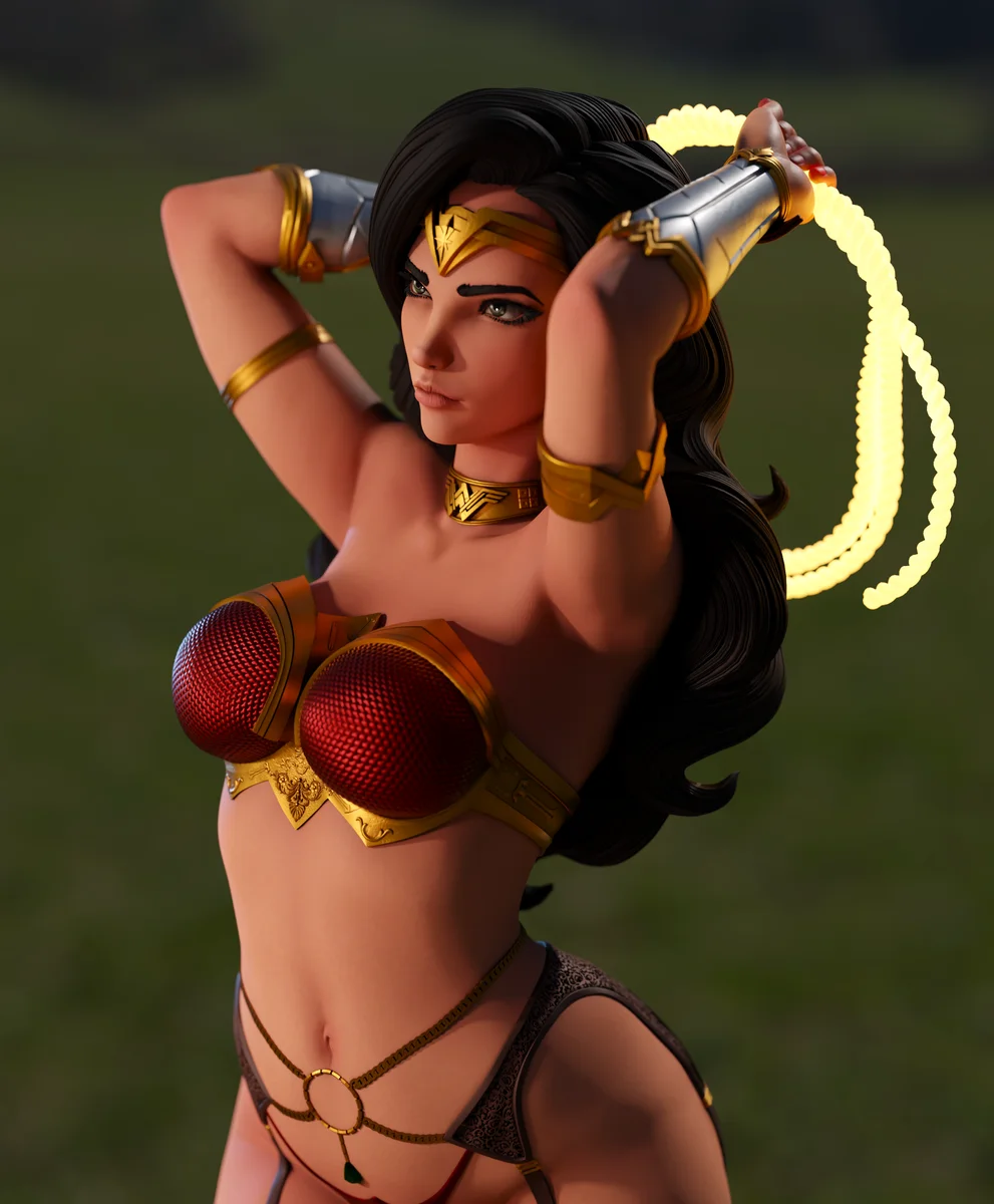 Wonder Woman | Fan Art | 3D Printed Resin Model Garage Kit | *Un-Painted* | Momoji 4