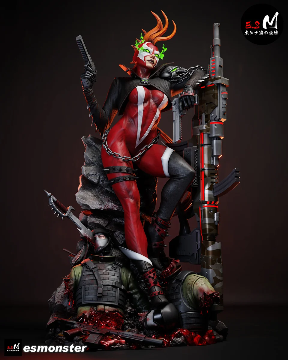 SheSpawn | Fan Art | 3D Printed Resin Model Garage Kit | *Un-Painted* | ES Monster 16