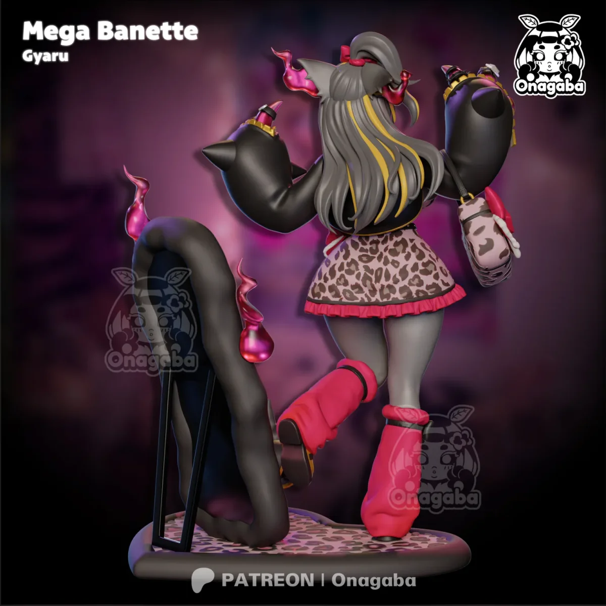 Gyaru Mega Banette | Fan Art | 3D Printed Resin Model Garage Kit | *Un-Painted* | ONAGABA 6