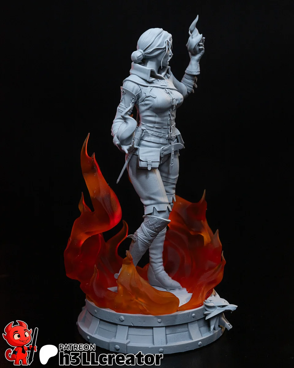 Triss Merigold | Fan Art | 3D Printed Resin Model Garage Kit | *Un-Painted* | H3LL Creator 5