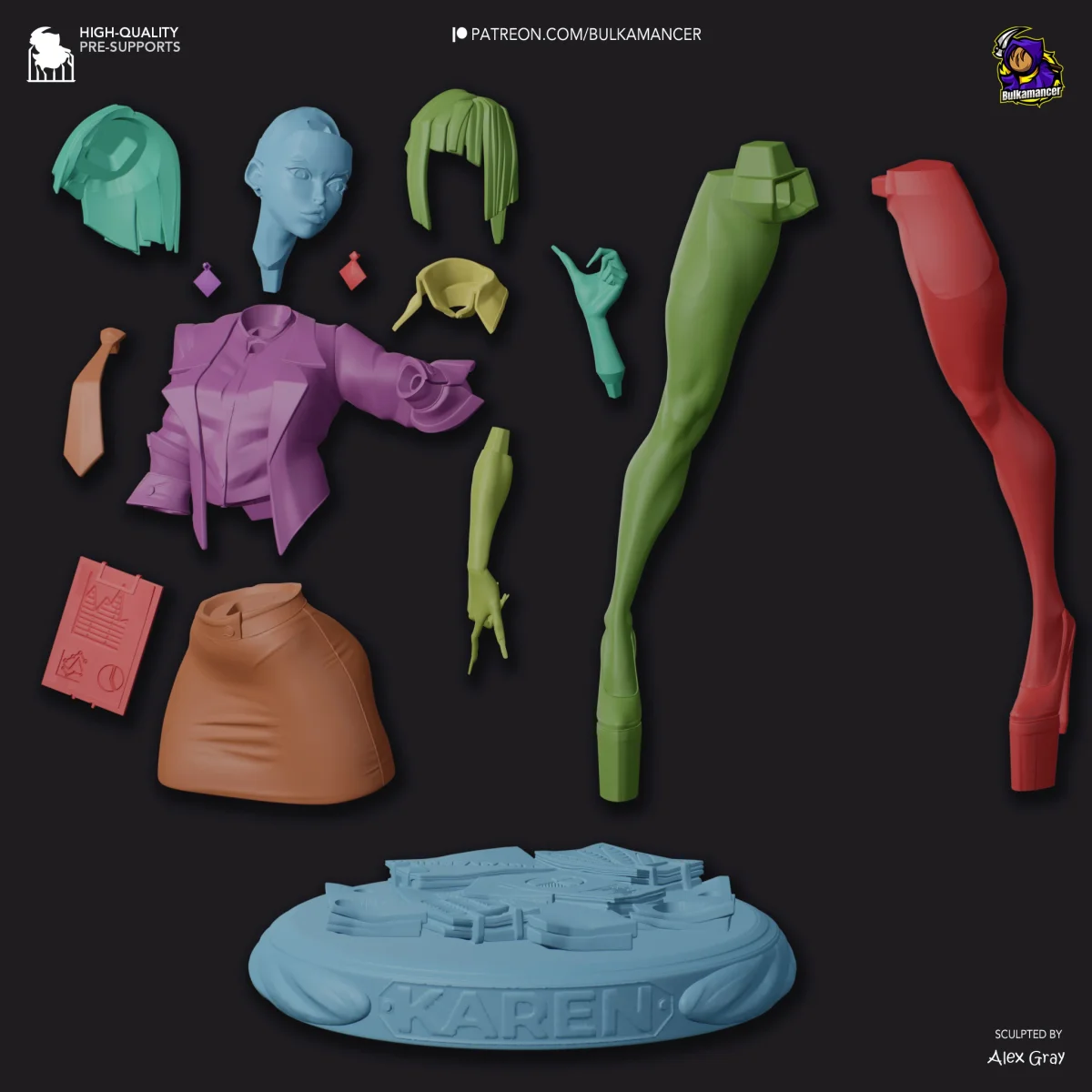 Agent Karen | Fan Art | 3D Printed Resin Model Garage Kit | *Un-Painted* | Bulkamancer 5