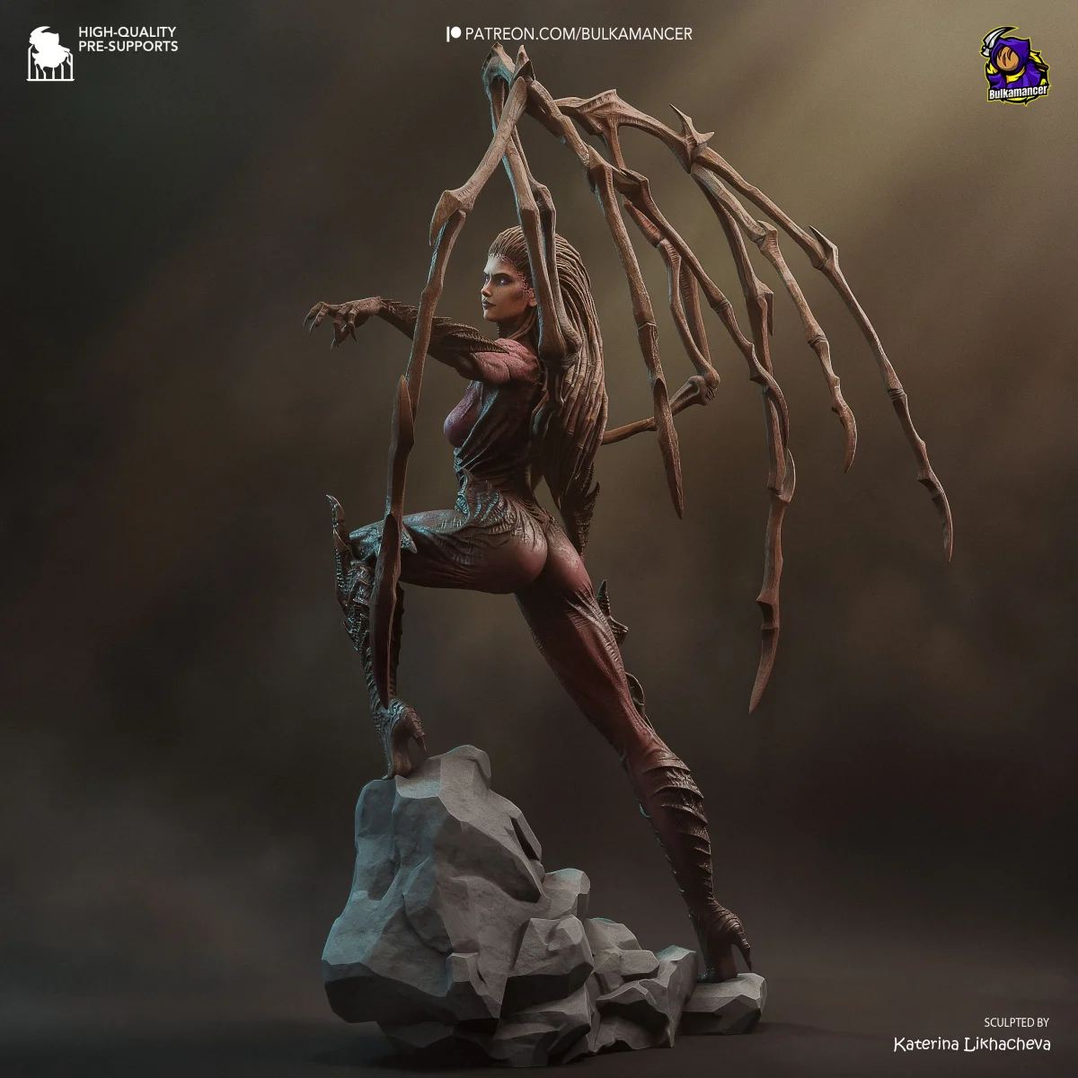 Kerrigan | Fan Art | 3D Printed Resin Model Garage Kit | *Un-Painted* | Bulkamancer 3