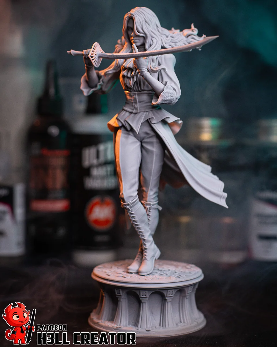 Maelle | Fan Art | 3D Printed Resin Model Garage Kit | *Un-Painted* | H3LL Creator 11