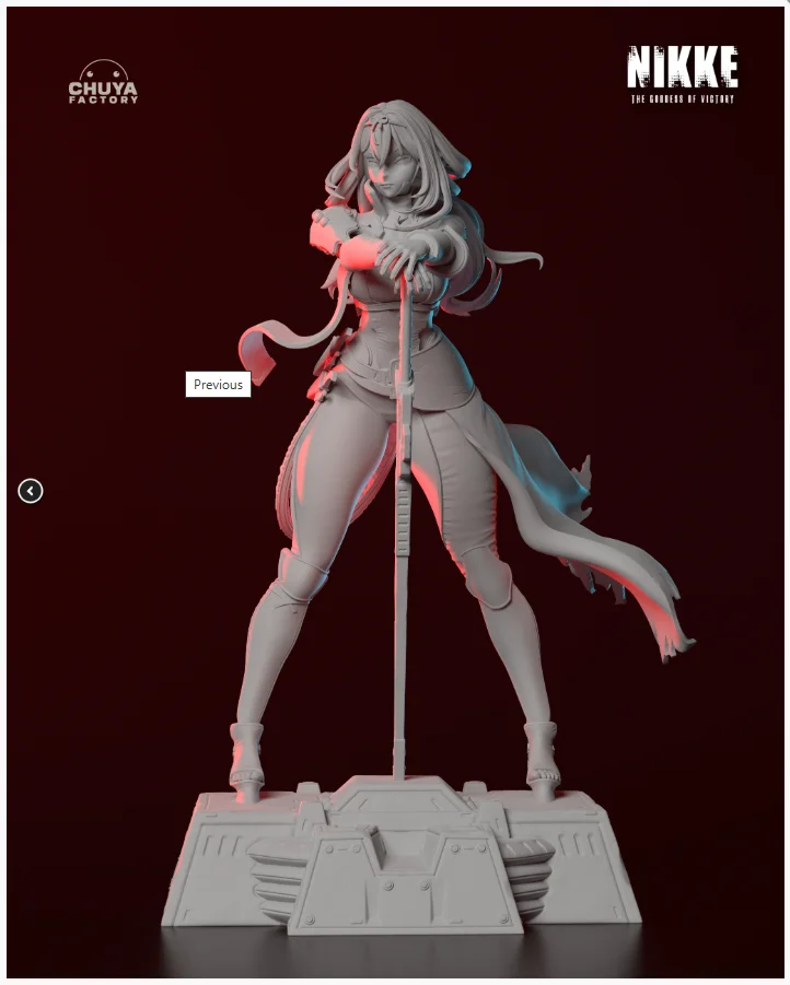 Scarlet | Fan Art | 3D Printed Resin Model Garage Kit | *Un-Painted* | Chuya Factory 7
