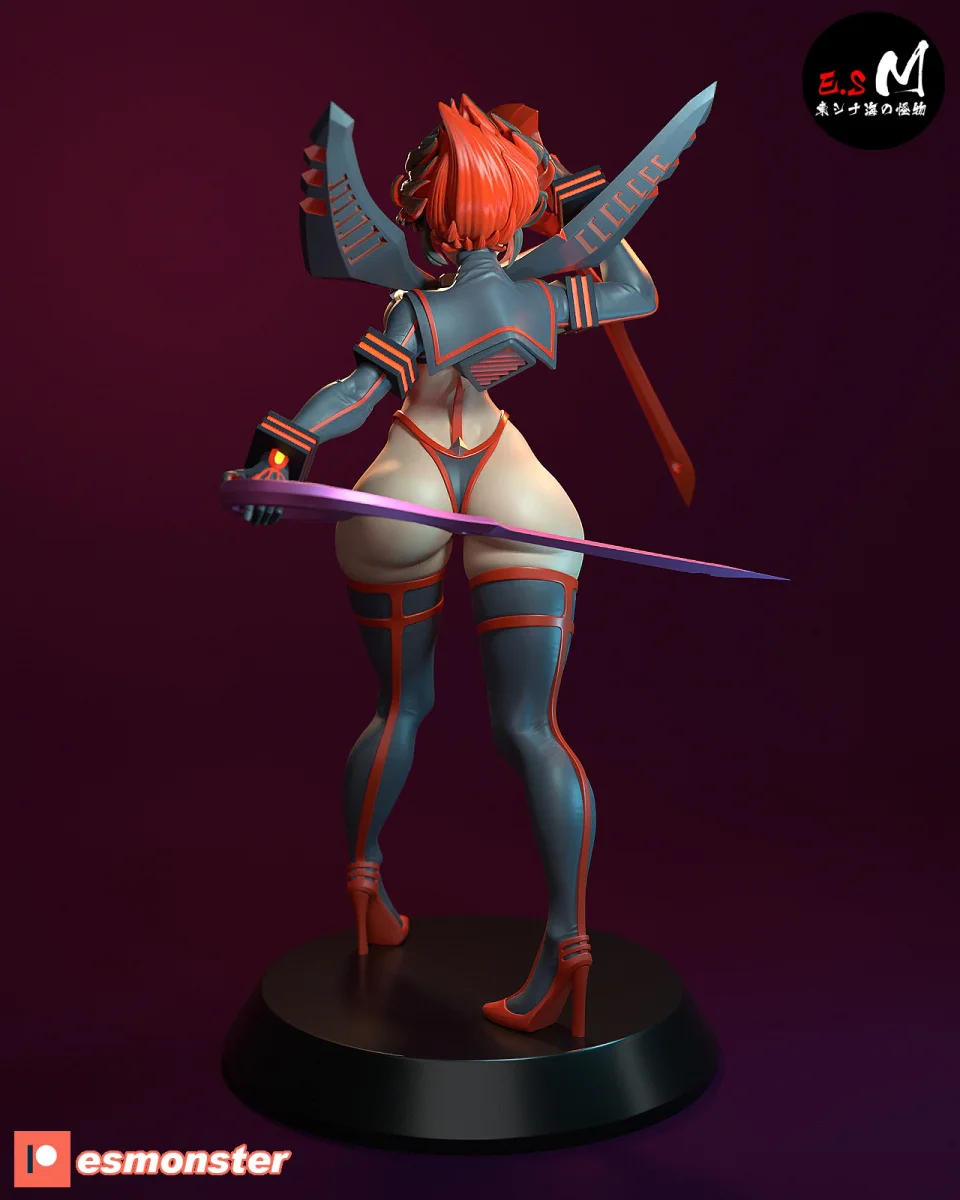 Ryuko | Fan Art | 3D Printed Resin Model Garage Kit | *Un-Painted* | ES Monster 5