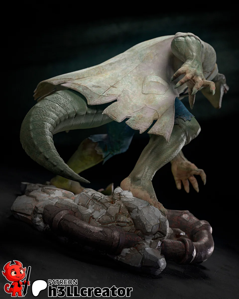 Curt Connors | Fan Art | 3D Printed Resin Model Garage Kit | *Un-Painted* | H3LL Creator 8