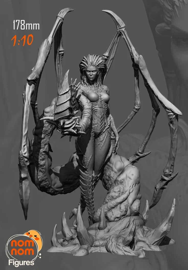 Queen of Blades | Fan Art | 3D Printed Resin Model Garage Kit | *Un-Painted* | Nomnom 7