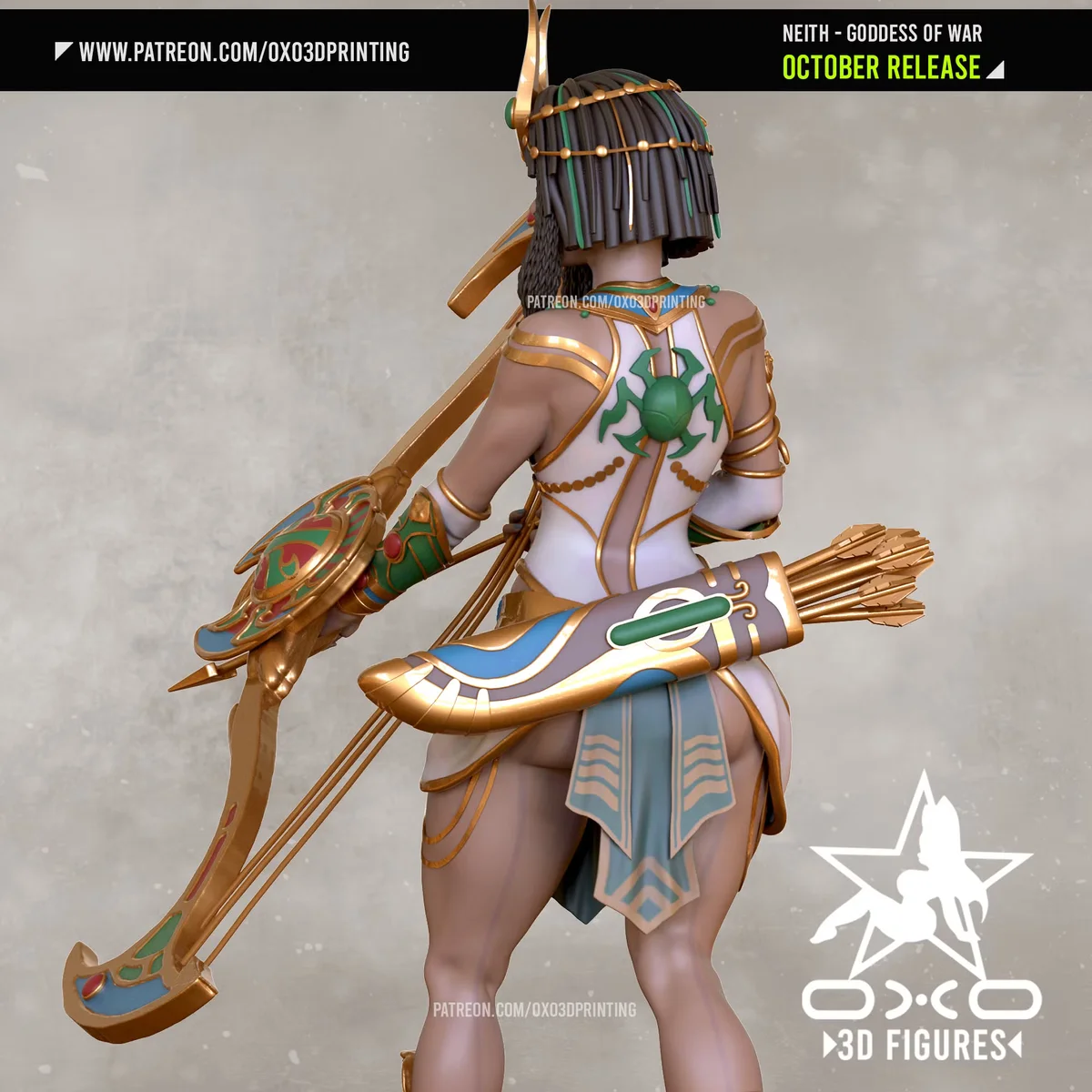 Neith | Fan Art | 3D Printed Resin Model Garage Kit | *Un-Painted* | OXO3D 3