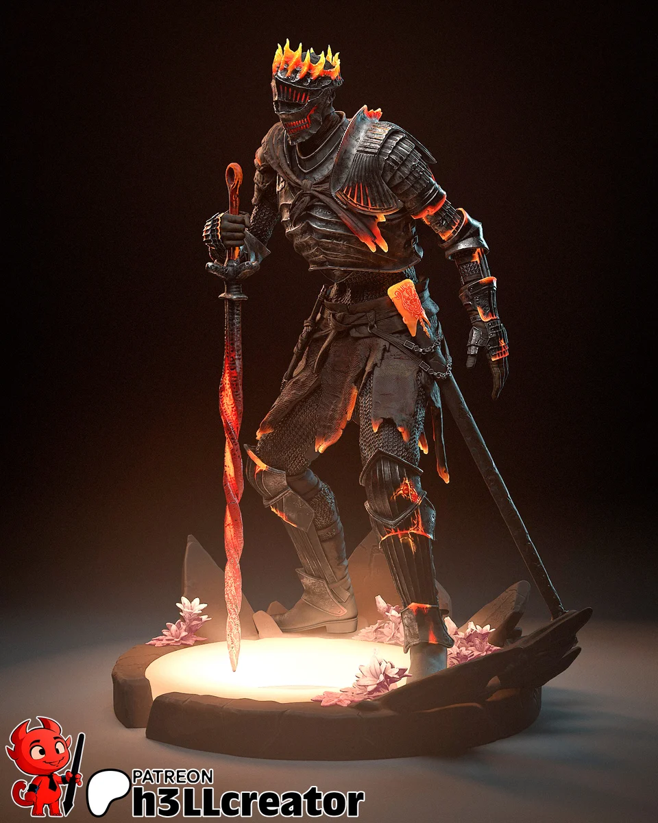 Soul of Cinders | Fan Art | 3D Printed Resin Model Garage Kit | *Un-Painted* | H3LL Creator 6