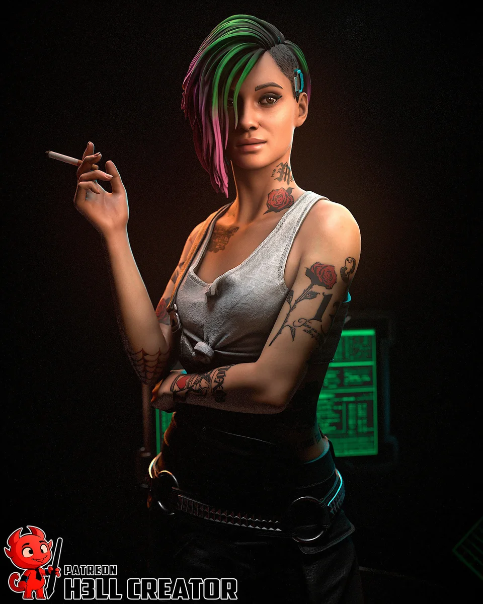 Judy Alvarez | Fan Art | 3D Printed Resin Model Garage Kit | *Un-Painted* | H3LL Creator 4