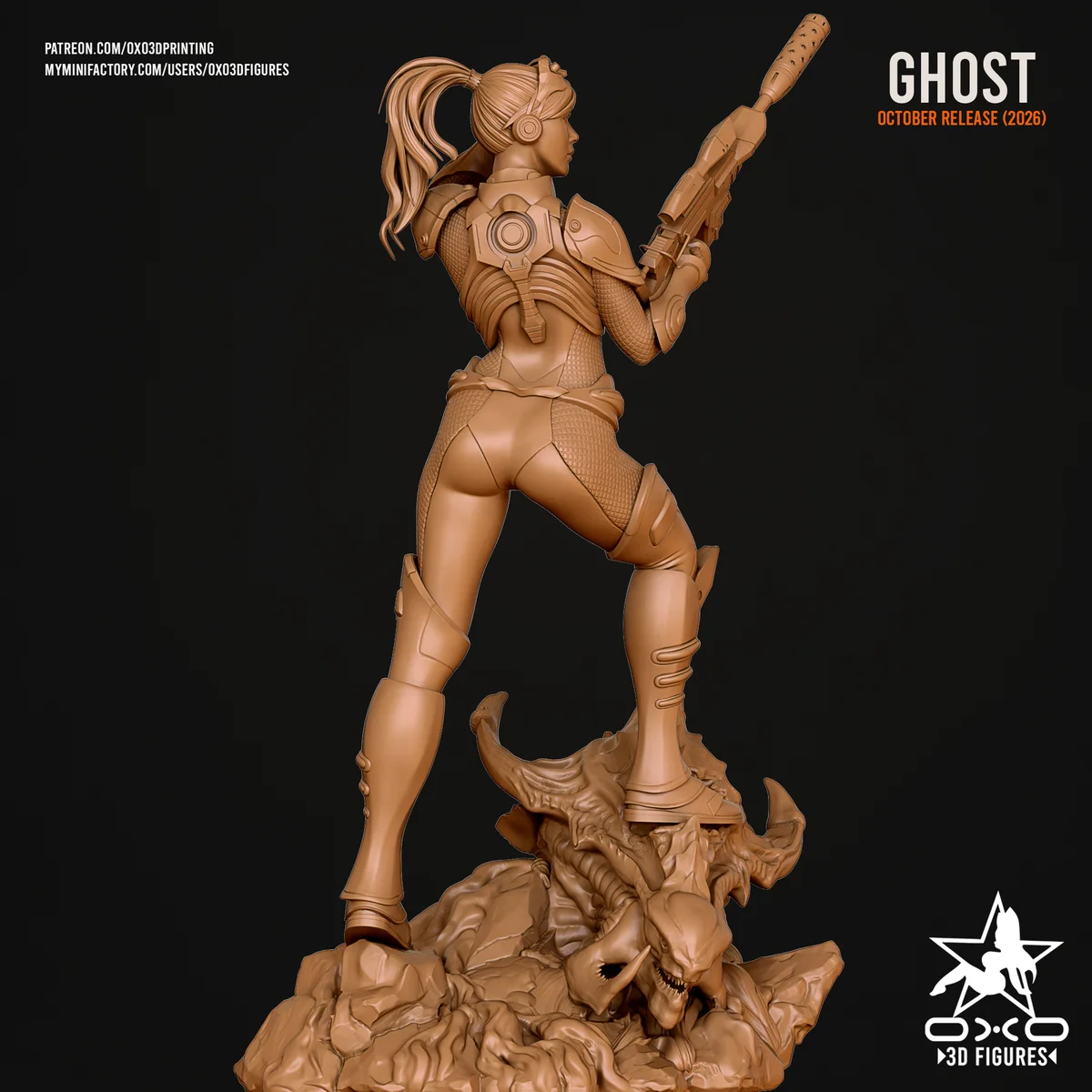 Sarah Kerrigan Ghost | Fan Art | 3D Printed Resin Model Garage Kit | *Un-Painted* | OXO3D 13