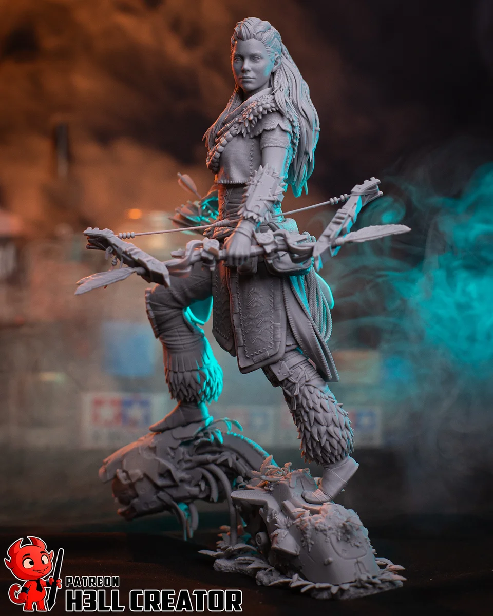 Aloy | Fan Art | 3D Printed Resin Model Garage Kit | *Un-Painted* | H3LL Creator 11