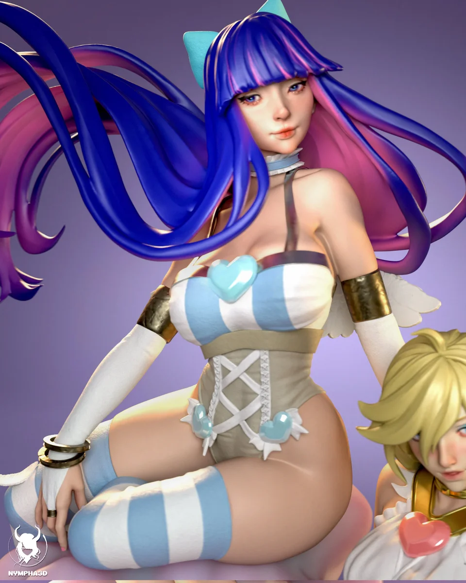 Panty & Stocking | Fan Art | 3D Printed Resin Model Garage Kit | *Un-Painted* | Nympha3D 7