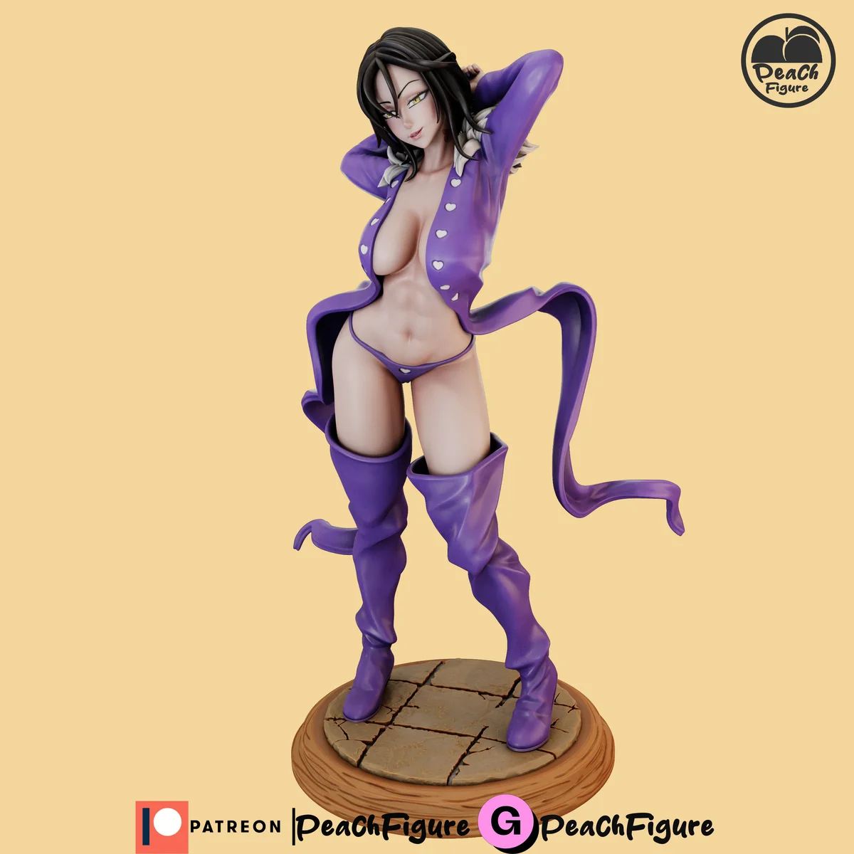 Merlin Nanatsu | Fan Art | 3D Printed Resin Model Garage Kit | *Un-Painted* | Peach Figure 4