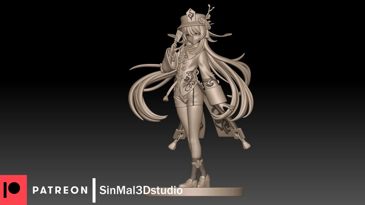 Hu Tao | Fan Art | 3D Printed Resin Model Garage Kit | *Un-Painted* | Sin3Dstudio 3