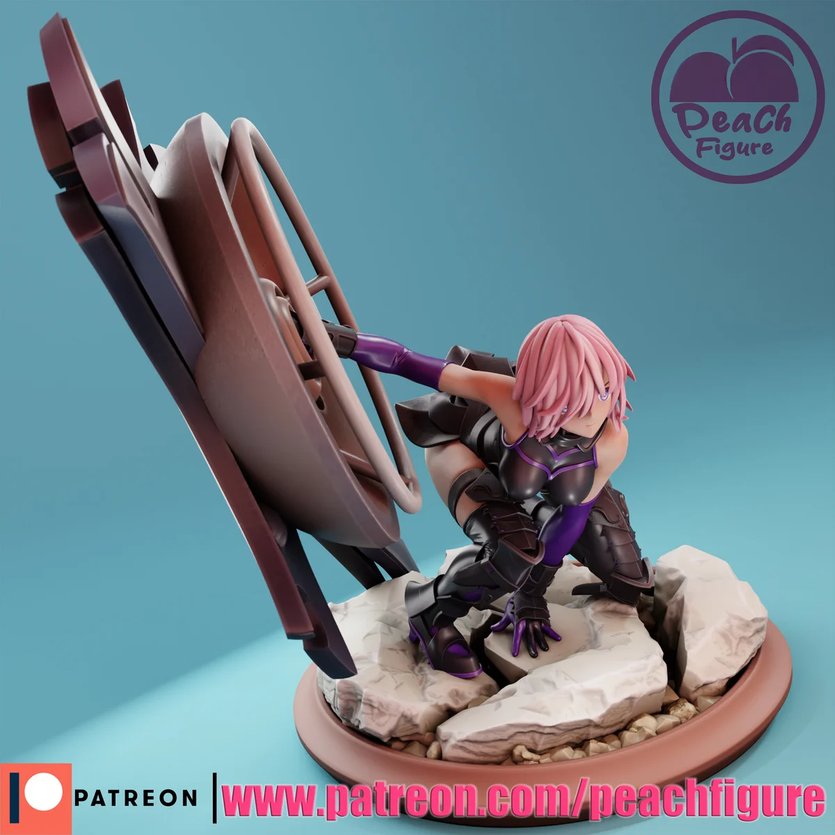 Mash Kyrielight | Fan Art | 3D Printed Resin Model Garage Kit | *Un-Painted* | Peach Figure 5