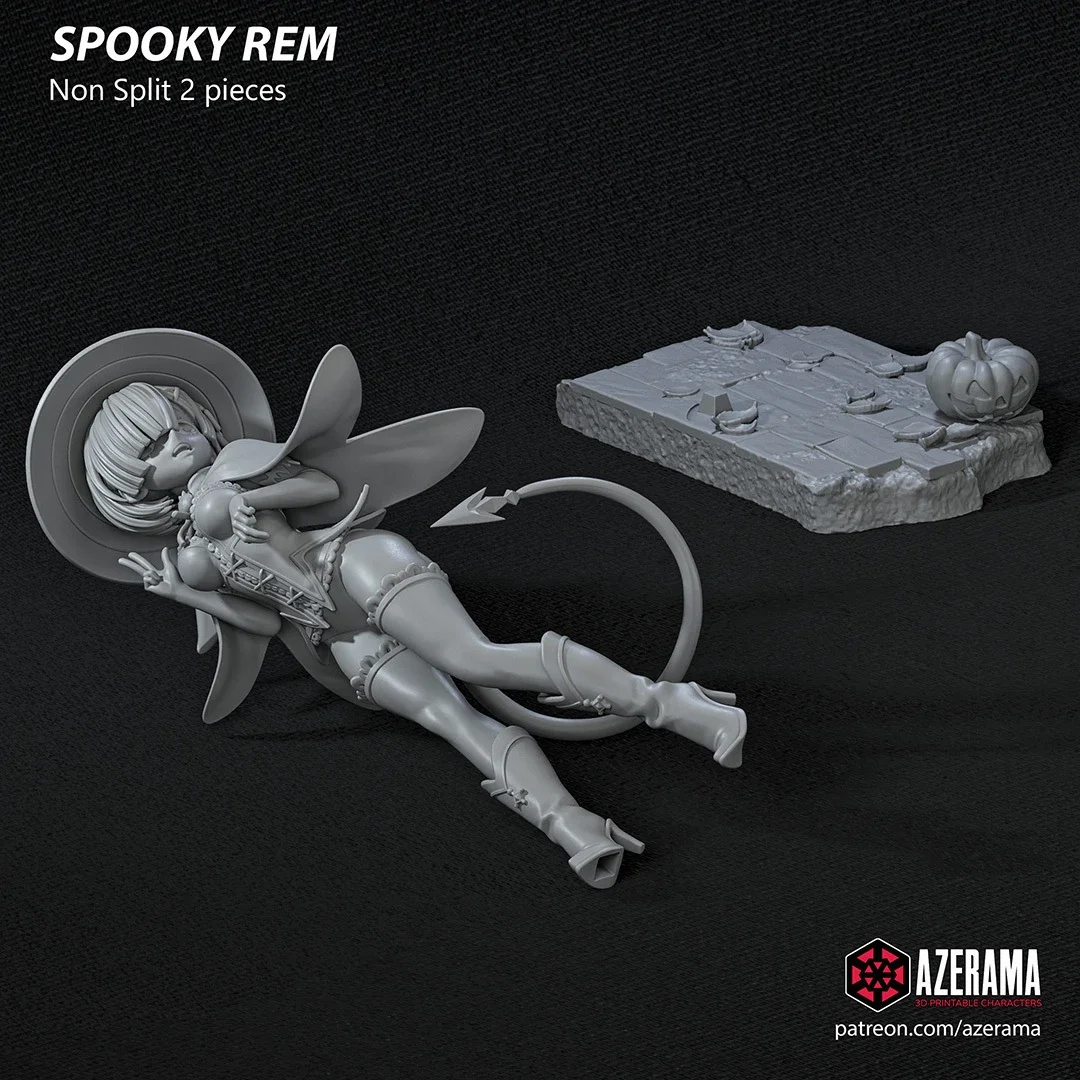 Spooky Rem | Fan Art | 3D Printed Resin Model Garage Kit | *Un-Painted* | Azerama 4