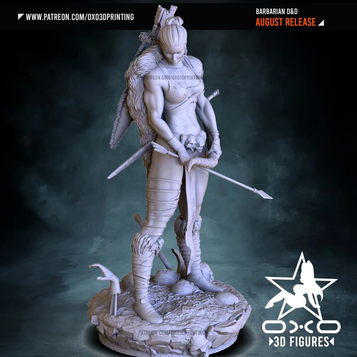 Barbarian Warrior | Fan Art | 3D Printed Resin Model Garage Kit | *Un-Painted* | OXO3D 6