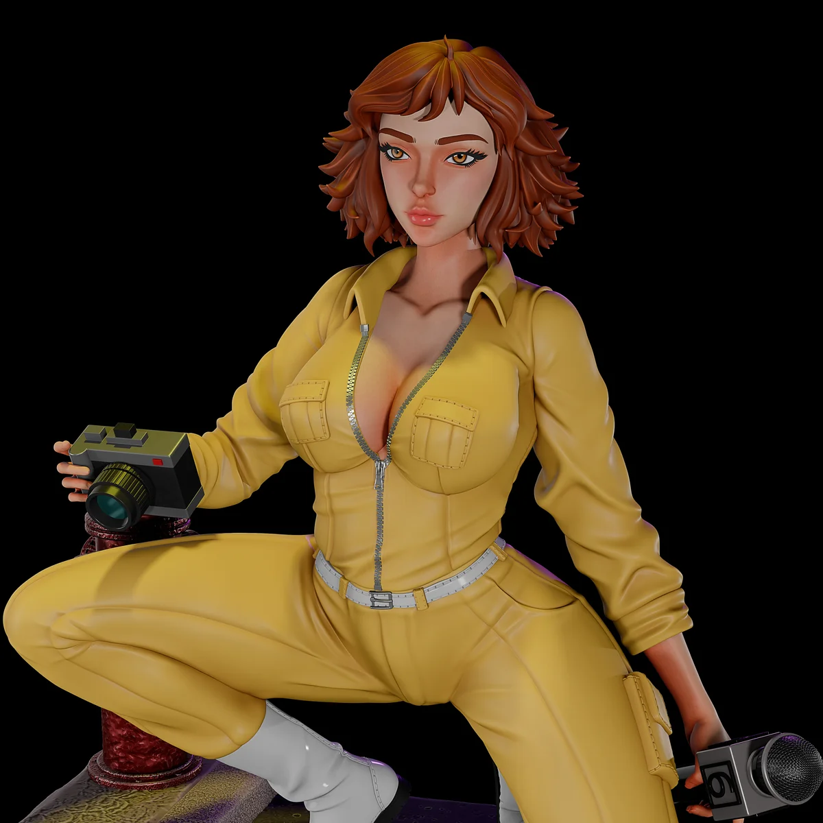 April O'Neil | Fan Art | 3D Printed Resin Model Garage Kit | *Un-Painted* | Momoji 3