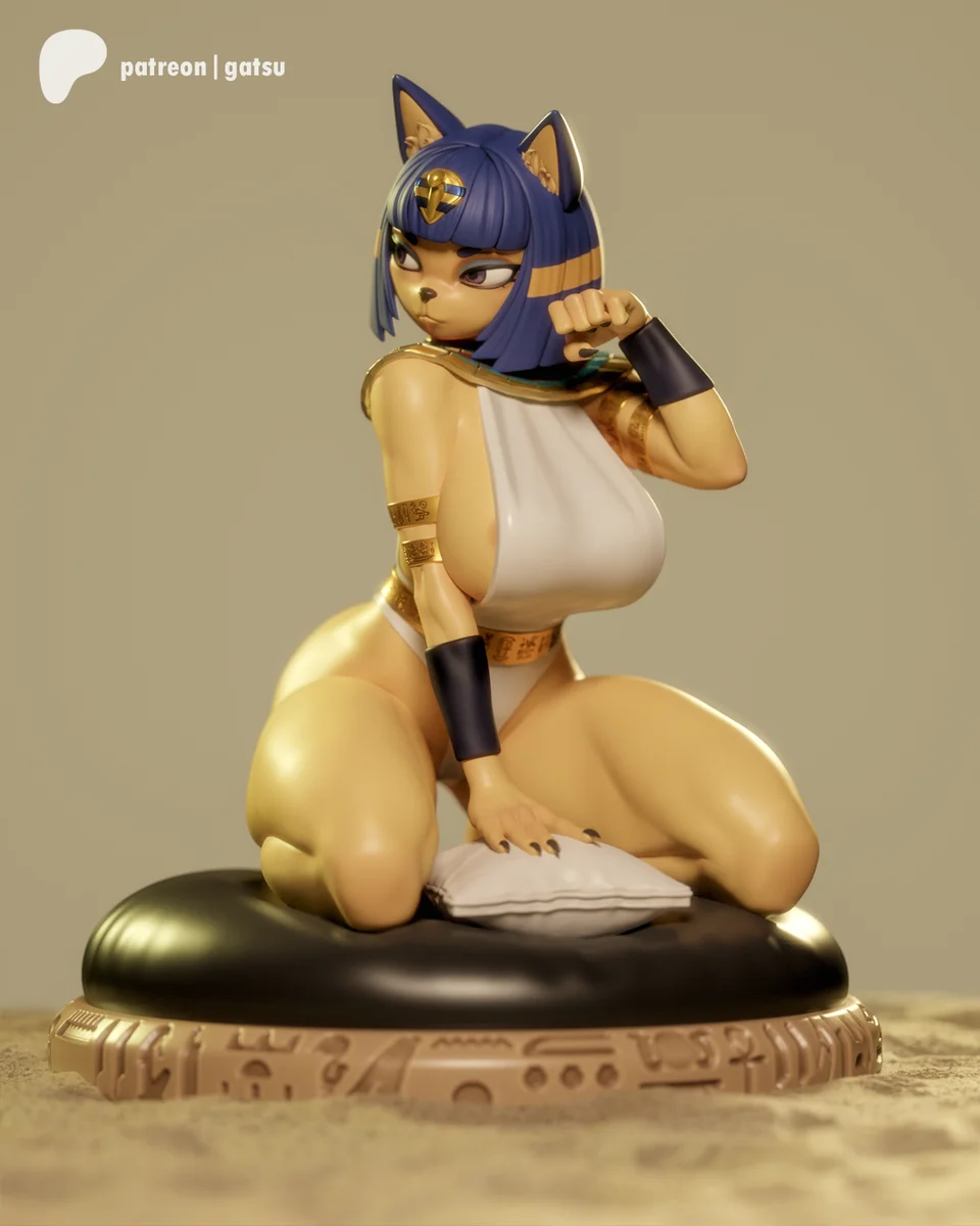 Ankha | Fan Art | 3D Printed Resin Model Garage Kit | *Un-Painted* | Gatsu Studios 3