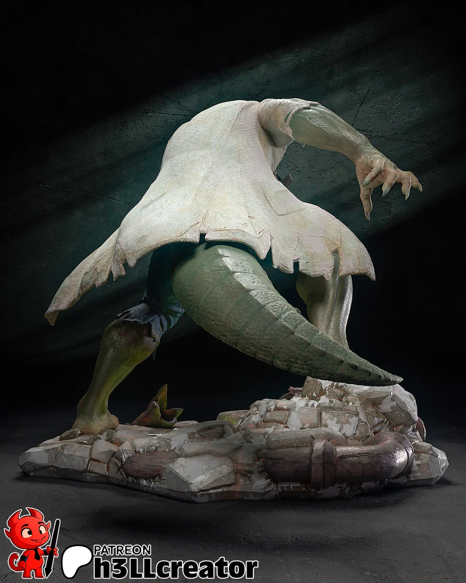 Curt Connors | Fan Art | 3D Printed Resin Model Garage Kit | *Un-Painted* | H3LL Creator 12
