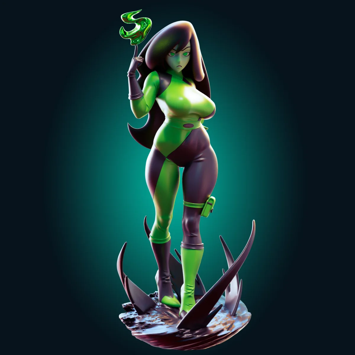 Shego | Fan Art | 3D Printed Resin Model Garage Kit | *Un-Painted* | Officer Rhu 2