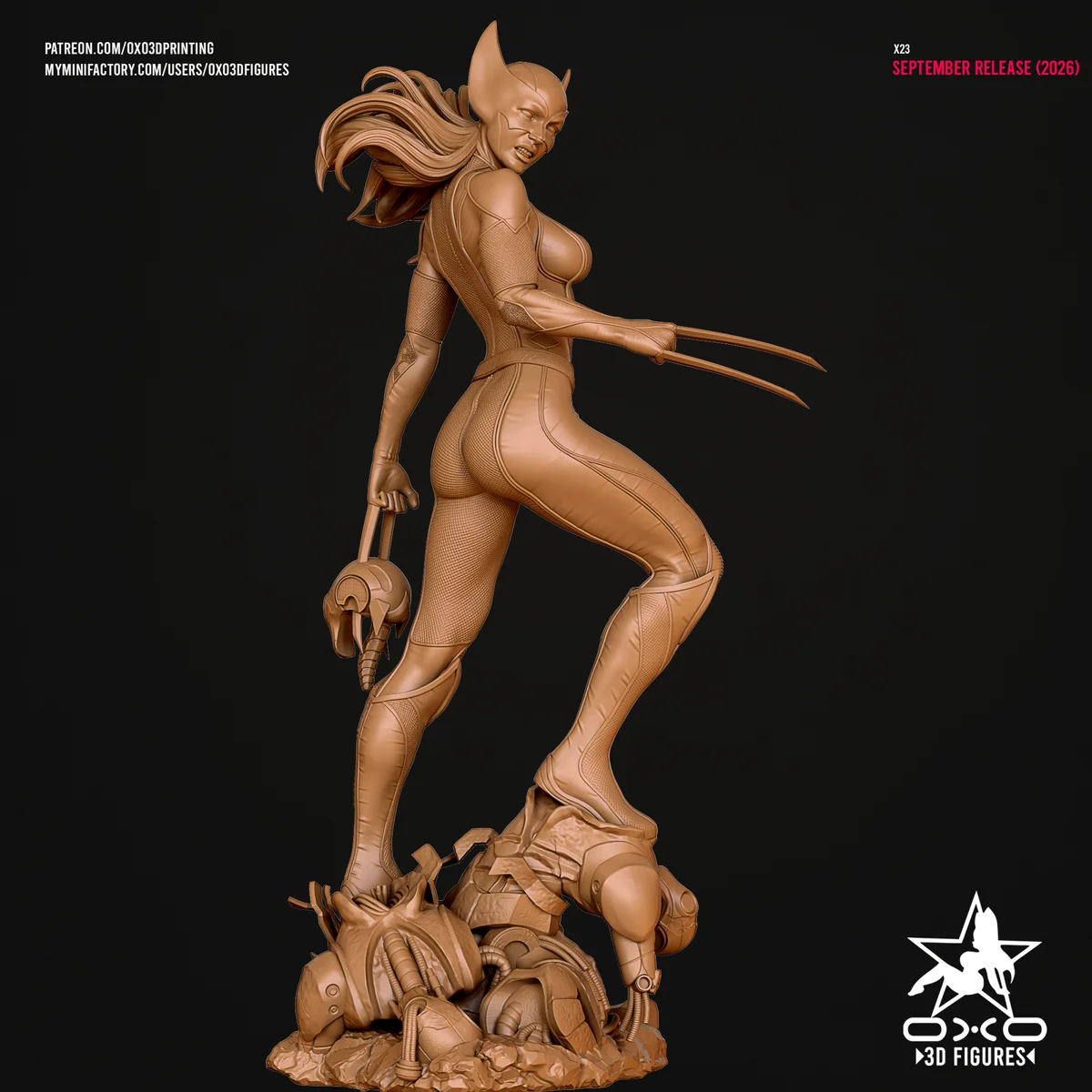 Laura X23 | Fan Art | 3D Printed Resin Model Garage Kit | *Un-Painted* | OXO3D 8
