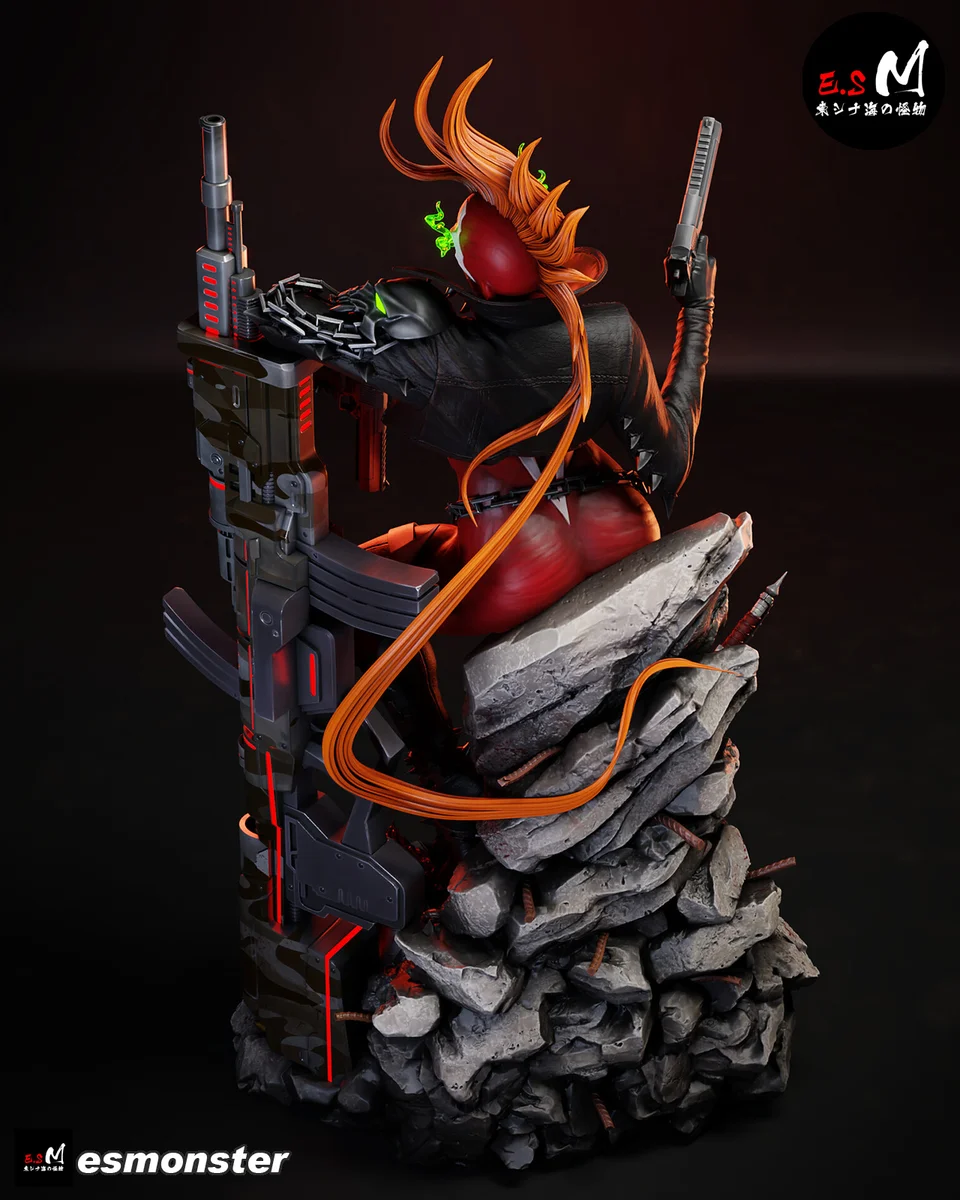 SheSpawn | Fan Art | 3D Printed Resin Model Garage Kit | *Un-Painted* | ES Monster 11