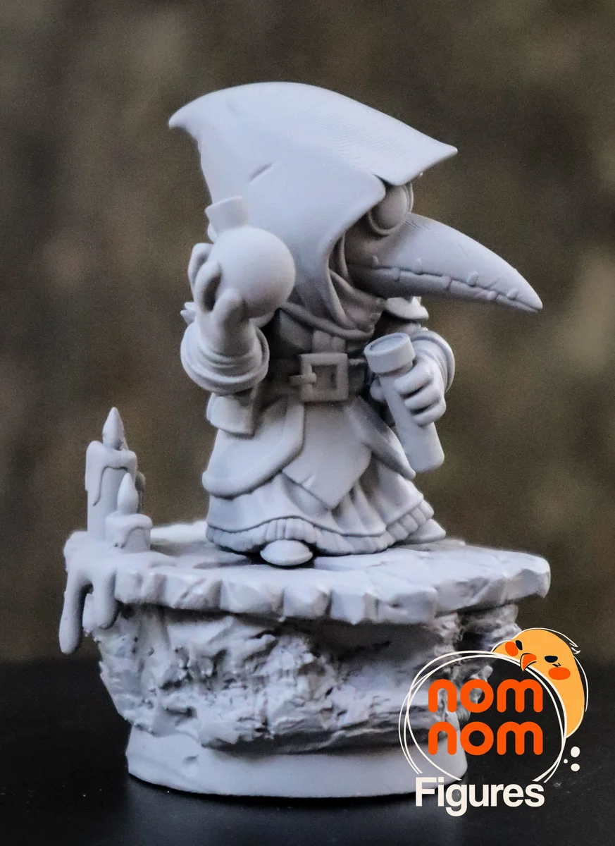 Chibi Plague Doctor | Fan Art | 3D Printed Resin Model Garage Kit | *Un-Painted* | Nomnom 7