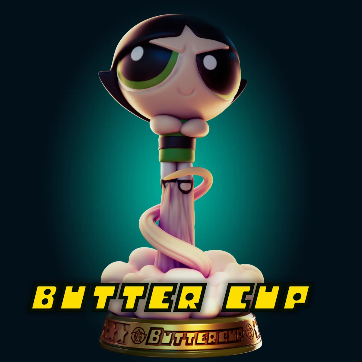 ButterCup | Fan Art | 3D Printed Resin Model Garage Kit | *Un-Painted* | Officer Rhu