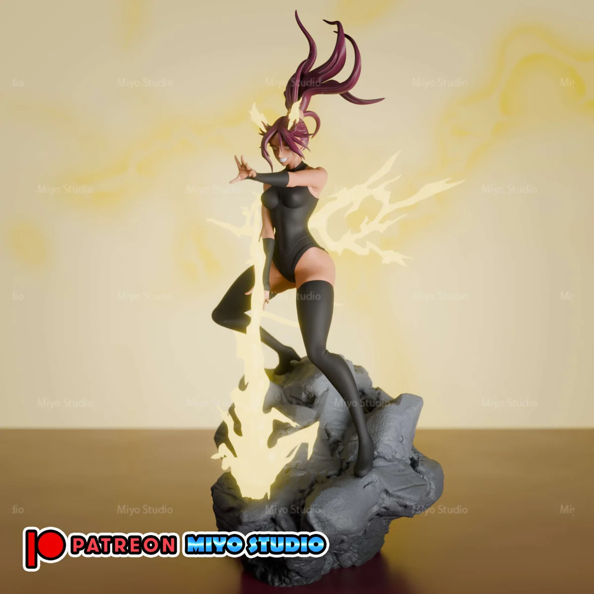Yoruichi Shihouin | Fan Art | 3D Printed Resin Model Garage Kit | *Un-Painted* | MiyoStudio 3