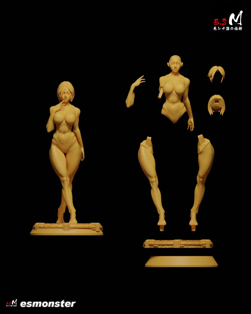 Cortana | Fan Art | 3D Printed Resin Model Garage Kit | *Un-Painted* | ES Monster 35